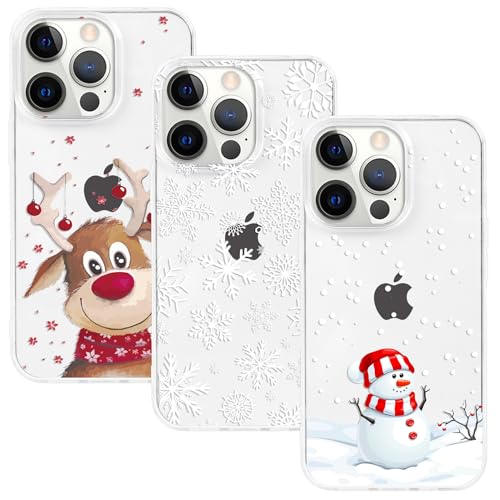 Yiscase 3 Stück Xmas Handyhülle Kompatibel mit iPhone 11 Pro Hülle Weihnachten Transparent Handyhülle Ultra Dünn Silikonhülle TPU Bumper Cover - Elch, Schneeflocke, Schneemann Yiscase 3 Stück Xmas Handyhülle Kompatibel mit iPhone 11 Pro Hülle Weihnachten Transparent Handyhülle Ultra Dünn Silikonhülle TPU Bumper Cover - Elch, Schneeflocke, Schneemann von Yiscase