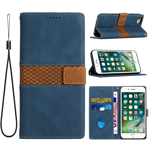 Yiscase Brieftasche Hülle für iPhone 6/7/8, Grid Lederhülle mit Wrist Kartenslots Magnetverschluss Handyhülle Ständer Funktion Wallet Case Flip Cover Schutzhülle Klapphülle - Yiscase Brieftasche Hülle für iPhone 6/7/8, Grid Lederhülle mit Wrist Kartenslots Magnetverschluss Handyhülle Ständer Funktion Wallet Case Flip Cover Schutzhülle Klapphülle - von Yiscase