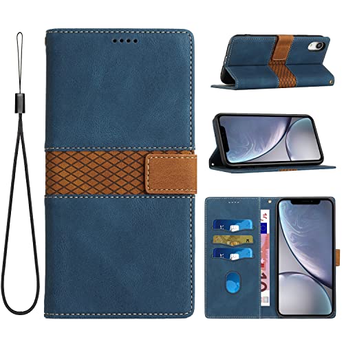 Yiscase Brieftasche Hülle für iPhone XR, Grid Lederhülle mit Wrist Kartenslots Magnetverschluss Handyhülle Ständer Funktion Wallet Case Flip Cover Schutzhülle Klapphülle - Yiscase Brieftasche Hülle für iPhone XR, Grid Lederhülle mit Wrist Kartenslots Magnetverschluss Handyhülle Ständer Funktion Wallet Case Flip Cover Schutzhülle Klapphülle - von Yiscase