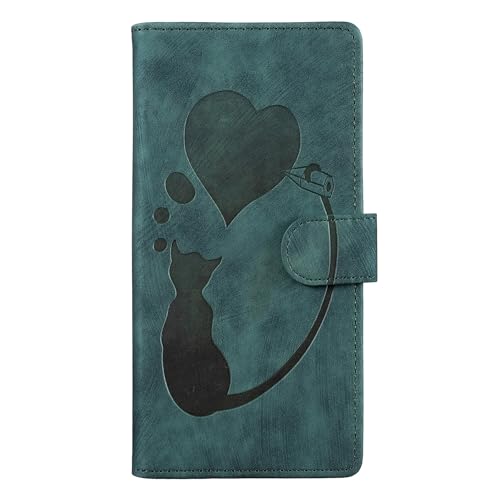 Yiscase Handyhülle Kompatibel für iPhone 11 Pro Hülle | Katze Liebe Herz Muster PU Lederhülle Standfunktion mit Kartenfach Schutzhülle | Grün Yiscase Handyhülle Kompatibel für iPhone 11 Pro Hülle | Katze Liebe Herz Muster PU Lederhülle Standfunktion mit Kartenfach Schutzhülle | Grün von Yiscase