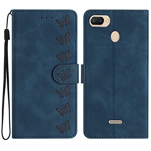 Yiscase Handyhülle für Redmi 6A | 3D Schmetterling Geprägte Prägung Hülle | Premium Leder Brieftasche Klapphülle mit Kartenfach Standfunktion | Blue Yiscase Handyhülle für Redmi 6A | 3D Schmetterling Geprägte Prägung Hülle | Premium Leder Brieftasche Klapphülle mit Kartenfach Standfunktion | Blue von Yiscase