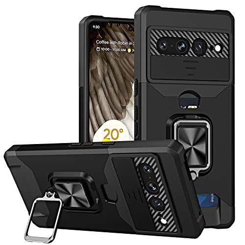 Yiscase Hülle für Google Pixel 7 Pro || Kameraschutz Handyhülle mit 360 Grad Ring Ständer || Weich TPU Bumper Stoßfest || Hart PC Rückseite Kratzfest Tough Armor Schutzhülle || Schwarz Yiscase Hülle für Google Pixel 7 Pro || Kameraschutz Handyhülle mit 360 Grad Ring Ständer || Weich TPU Bumper Stoßfest || Hart PC Rückseite Kratzfest Tough Armor Schutzhülle || Schwarz von Yiscase
