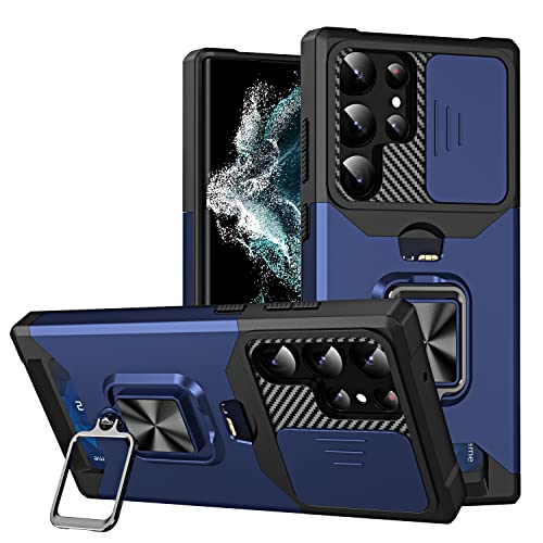 Yiscase Hülle für Samsung Galaxy S23 Ultra 5G | Kameraschutz Handyhülle mit 360 Grad Ring Ständer | Weich TPU Bumper Stoßfest | Hart PC Rückseite Kratzfest Tough Armor Schutzhülle | Marineblau Yiscase Hülle für Samsung Galaxy S23 Ultra 5G | Kameraschutz Handyhülle mit 360 Grad Ring Ständer | Weich TPU Bumper Stoßfest | Hart PC Rückseite Kratzfest Tough Armor Schutzhülle | Marineblau von Yiscase