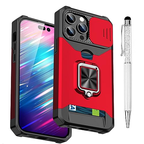 Yiscase Hülle für iPhone 15 Pro | Kameraschutz Handyhülle mit 360 Grad Ring Ständer | Weich TPU Bumper Stoßfest | Hart PC Rückseite Kratzfest Tough Armor Schutzhülle mit Stift | Rot Yiscase Hülle für iPhone 15 Pro | Kameraschutz Handyhülle mit 360 Grad Ring Ständer | Weich TPU Bumper Stoßfest | Hart PC Rückseite Kratzfest Tough Armor Schutzhülle mit Stift | Rot von Yiscase