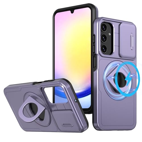 Yiscase Kameraschutz Handyhülle für Samsung Galaxy A15 4G/5G Hülle | Robust Handyhülle Bumper Case Schutzhülle kompatibel mit MagSafe mit Metal Ring Ständer | Lila Yiscase Kameraschutz Handyhülle für Samsung Galaxy A15 4G/5G Hülle | Robust Handyhülle Bumper Case Schutzhülle kompatibel mit MagSafe mit Metal Ring Ständer | Lila von Yiscase