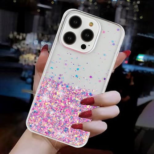 Yiscase Luminous Case Designed for iPhone 15 Pro Max, Bling Soarkly Soft TPU Bumper Hard Cover, Clear Glitter Case for Women Girls Transparent Protective Phone Case, Luminous Pink Yiscase Luminous Case Designed for iPhone 15 Pro Max, Bling Soarkly Soft TPU Bumper Hard Cover, Clear Glitter Case for Women Girls Transparent Protective Phone Case, Luminous Pink von Yiscase