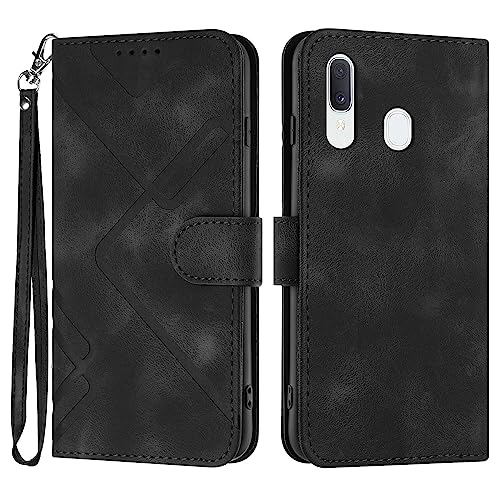 Yiscase Schutzhülle für Samsung Galaxy A40 mit Kartenhalter, stoßfeste TPU-Hülle, Premium-PU-Leder, Klapp-Handyhülle, Schlitze, magnetischer Ständer, Schutzhülle | Schwarz Yiscase Schutzhülle für Samsung Galaxy A40 mit Kartenhalter, stoßfeste TPU-Hülle, Premium-PU-Leder, Klapp-Handyhülle, Schlitze, magnetischer Ständer, Schutzhülle | Schwarz von Yiscase