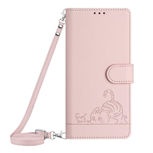 Yiscase Schutzhülle für Samsung Galaxy Xcover 4 / 4S, Motiv: Katze Maus geprägt, magnetisch, PU-Leder, Brieftaschenformat, mit abnehmbarem Umhängeband, Rosa Yiscase Schutzhülle für Samsung Galaxy Xcover 4 / 4S, Motiv: Katze Maus geprägt, magnetisch, PU-Leder, Brieftaschenformat, mit abnehmbarem Umhängeband, Rosa von Yiscase