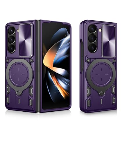 Yiscase Schutzhülle für Samsung Galaxy Z Fold 4 mit drehbarer Ringhalterung, kompatibel mit MagSafe, stoßfeste Hülle mit Schiebe-Kamera-Abdeckung, magnetische Schutzhülle für Autohalterung, Yiscase Schutzhülle für Samsung Galaxy Z Fold 4 mit drehbarer Ringhalterung, kompatibel mit MagSafe, stoßfeste Hülle mit Schiebe-Kamera-Abdeckung, magnetische Schutzhülle für Autohalterung, von Yiscase