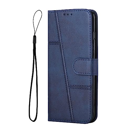 Yiscase Wallet Case entworfen für Samsung Galaxy A55 | Leder-Flip-Magnethülle mit Kartenfächern | TPU-Innenschale | rutschfeste, stoßfeste Handgelenkschlaufenabdeckung | Dunkelblau Yiscase Wallet Case entworfen für Samsung Galaxy A55 | Leder-Flip-Magnethülle mit Kartenfächern | TPU-Innenschale | rutschfeste, stoßfeste Handgelenkschlaufenabdeckung | Dunkelblau von Yiscase