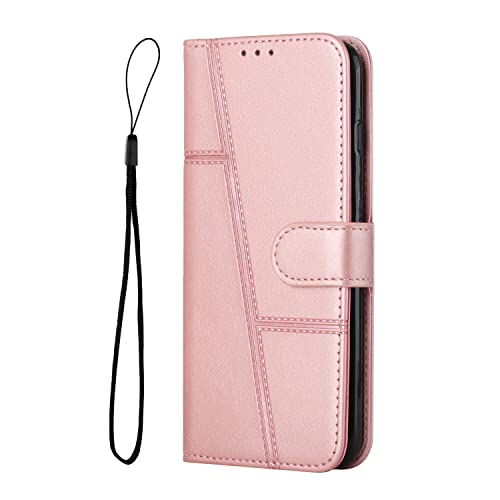 Yiscase Wallet Case entworfen für Samsung Galaxy A55 | Leder-Flip-Magnethülle mit Kartenfächern | TPU-Innenschale | rutschfeste, stoßfeste Handgelenkschlaufenabdeckung | Roségold Yiscase Wallet Case entworfen für Samsung Galaxy A55 | Leder-Flip-Magnethülle mit Kartenfächern | TPU-Innenschale | rutschfeste, stoßfeste Handgelenkschlaufenabdeckung | Roségold von Yiscase