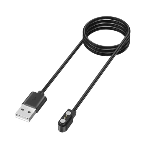 2-poliges Ladekabel, Smartwatch-Ladegerät, magnetisch, für Yamaha SW023 Ladegerät & Wiliful SW021, 100 cm, Ersatz-USB-Ladekabel für Letsfit Willful Yamaha VeryFitPro SW023 ID205L SW021 von Yisica