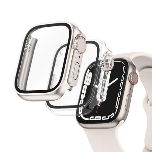 Displayschutzfolie aus gehärtetem Glas, 40 mm, für Apple Watch Serie 6, 5, 4 SE, ultrastil, Harter Polycarbonat, vollständige Abdeckung, HD, klar, stoßfest, 2 Stück Displayschutzfolie aus gehärtetem Glas, 40 mm, für Apple Watch Serie 6, 5, 4 SE, ultrastil, Harter Polycarbonat, vollständige Abdeckung, HD, klar, stoßfest, 2 Stück von Yisica