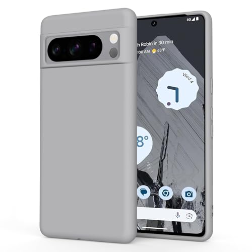 Silikon-Schutzhülle für Google Pixel 8 Pro (2023), seidig-weiche Gummi-Abdeckung, Rundumschutz, Anti-Fingerabdruck, staubdicht, stoßfest, kratzfest, für Google Pixel 8 Pro 5G von Yisica