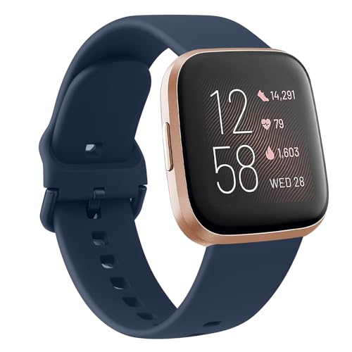 Yisica Armband für Fitbit Versa 2 / Versa Lite - Sport Ersatzarmbänder für Damen und Herren (Dunkelblau) von Yisica