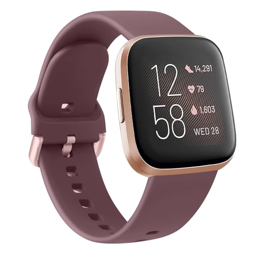 Yisica Armband für Fitbit Versa 2 / Versa Lite - Sport Ersatzarmbänder für Damen und Herren (Rauchviolett) von Yisica