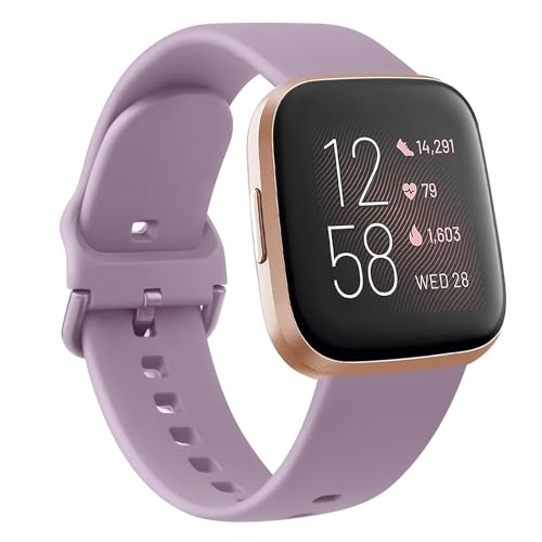 Yisica Armband für Fitbit Versa 2 / Versa Lite - Sport Ersatzarmbänder für Damen und Herren (Violett) von Yisica