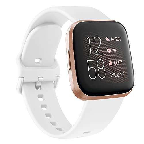 Yisica Armband für Fitbit Versa 2 / Versa Lite - Sport Ersatzarmband für Damen und Herren (Weiß) von Yisica
