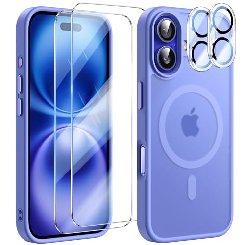 YisrLery 5-in-1 Kompatibel mit iPhone 16 Hülle für Mag Safe mit 2 Stück Schutzfolie und 2 Stück Kameraschutz Militärnorm Schutz, PC Kratzresistente Rückseite Magnetische Hülle 6.1- Ultramarin YisrLery 5-in-1 Kompatibel mit iPhone 16 Hülle für Mag Safe mit 2 Stück Schutzfolie und 2 Stück Kameraschutz Militärnorm Schutz, PC Kratzresistente Rückseite Magnetische Hülle 6.1- Ultramarin von YisrLery