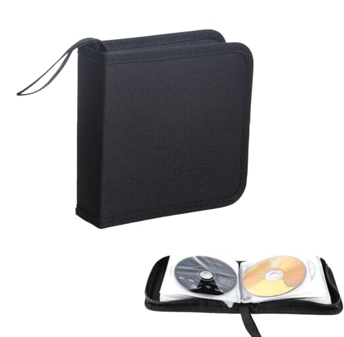 Yitobici CD/DVD Aufbewahrungstasche für 40 Discs, Schwarz, CD/DVD Storage Case, Haushalt, Auto von Yitobici