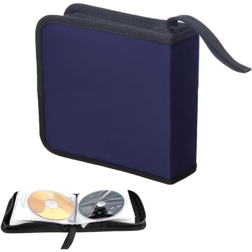 Yitobici CD Tasche, CD DVD Discs Aufbewahrungstasche, Nylon, mit Reißverschluss, für 40 Discs, CD Aufbewahrungstasche für Auto und Zuhause, Blau Yitobici CD Tasche, CD DVD Discs Aufbewahrungstasche, Nylon, mit Reißverschluss, für 40 Discs, CD Aufbewahrungstasche für Auto und Zuhause, Blau von Yitobici