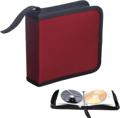 Yitobici CD Tasche, für 40 Discs, CD Aufbewahrungstasche für Auto und Zuhause,Rot CD DVD Discs Aufbewahrungstasche Yitobici CD Tasche, für 40 Discs, CD Aufbewahrungstasche für Auto und Zuhause,Rot CD DVD Discs Aufbewahrungstasche von Yitobici