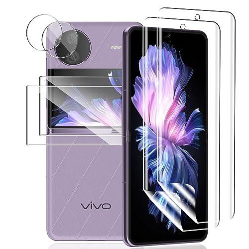 Yiunssy [2+2+2 Stück Schutzfolie für vivo X Flip + Kamera Schutzfolie für vivo X Flip 【Anti-Kratzen】+ Ultra Dünn Flexibles TPU Displayschutzfolie für vivo X Flip von Yiunssy