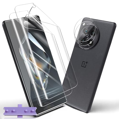 Yiunssy 2+2 Stück Schutzfolie für Oneplus 12R und Oneplus 12R Panzer Schutz Glas Kamera, Blasenfreie Weich/Anti- Kratzer/HD Displayschutz/Kamera Schutzglas für Oneplus 12R von Yiunssy