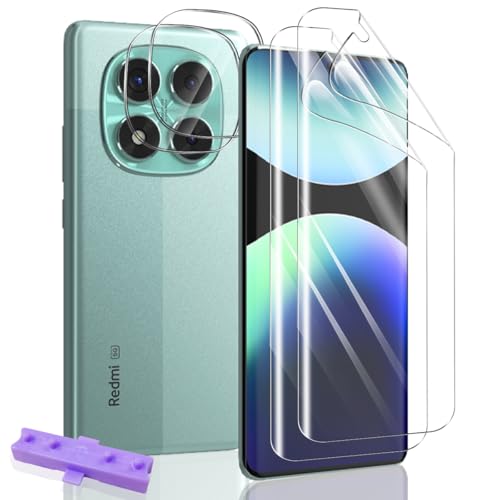 Yiunssy 2+2 Stück Schutzfolie für Redmi Note 14 Pro 5G und Panzerglas Kamera, Blasenfreie Weich/Anti- Kratzer/HD Displayschutz/Kamera Schutzglas für Redmi Note 14 Pro 5G von Yiunssy