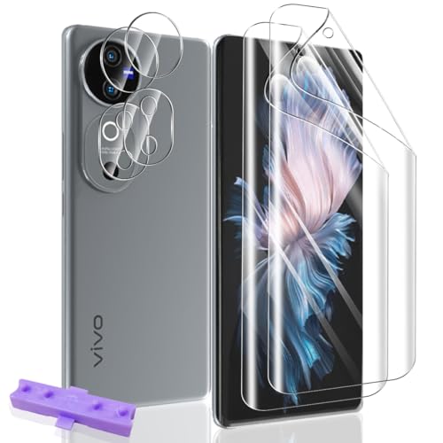 Yiunssy 2+2 Stück Schutzfolie für VIVO V40 5G und VIVO V40 5G Panzer Schutz Glas Kamera, Blasenfreie Weich, Anti- Kratzer, HD Displayschutz, Kamera Schutzglas für VIVO V40 5G von Yiunssy