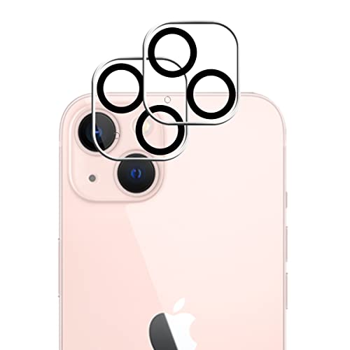 Yiunssy [2 Stück Kamera Panzer Schutz Glas Schutzfolie für iPhone 13 Mini/iPhone 13, [Anti-Kratzen] [Hüllenfreundlich] Kameraschutz Transparentes Schutzglas für iPhone 13 Mini/iPhone 13 von Yiunssy