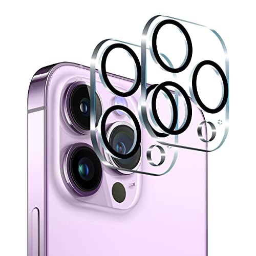 Yiunssy [2 Stück Kamera Schutzfolie für iPhone 14 Pro/iPhone 14 Pro Max Kameraschutz Glas,[Anti-Kratzen/9H Hartglas/Blasenfrei] HD Klar Kamera Schutzglas für iPhone 14 Pro/iPhone 14 Pro Max von Yiunssy