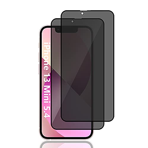 Yiunssy Privacy Panzer Schutz Glas Schutzfolie für iPhone 13 Mini [2 Stück], Anti-Spähen, Privatsphäre Schutz/3D-Vollabdeckung/Case Friendly, Anti-Spy Displayschutzfolie für iPhone 13 Mini 5.4 von Yiunssy