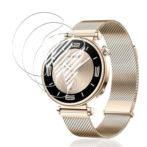 Yiunssy Schutzfolie für Huawei Watch GT 4 41mm 3 Stück,HD Schutzfolie Panzerfolie,Vollständige Abdeckung, Anti-Fingerabdruck,Displayschutzfolie für Huawei Watch GT 4 41mm Panzerfolie von Yiunssy
