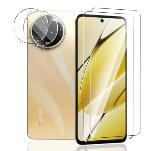 Yiunssy Schutzfolie für Realme 11 5G Schutzglas und Realme 11 5G Kamera Panzer Schutz Glas,HD Klar Displayschutzfolie,[2+2 Stück] Panzerfolie für Realme 11 5G von Yiunssy