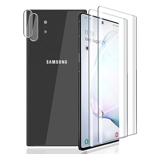 Yiunssy Schutzfolie für Samsung Galaxy Note 10 Plus Panzer Schutz Glas und Samsung Galaxy Note 10 Plus Kamera Panzer Schutz Glas [2+2 Stück],HD Klar schutzfolie,Panzerfolie für Galaxy Note 10 Plus von Yiunssy