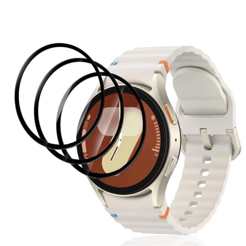 Yiunssy Schutzfolie für Samsung Galaxy Watch 7 40mm [3 Stück], 9H 3D Glas HD Panzerfolie, Vollständige Abdeckung, Blasenfrei, Anti-Fingerabdruck, Wasserdicht Schutzglas für Samsung Galaxy Watch 7 40mm von Yiunssy
