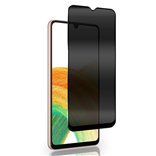 Yiunssy Sichtschutz Panzer Schutz Glas Schutzfolie für Samsung Galaxy A33,Anti-Spähen,Privatsphäre Schutz,Kratzfest/Vollabdeckung/Case Friendly,Privacy Displayschutzfolie für Samsung Galaxy A33 von Yiunssy