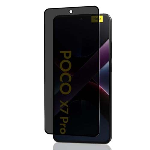 Yiunssy Sichtschutz Schutzfolie für Xiaomi Poco X7 Pro Panzer Schutz Glas, 9H Härte Anti-Spähen Glas Folie, Privatsphäre Displayschutz, Privacy Panzerfolie Schutzglas für Xiaomi Poco X7 Pro von Yiunssy