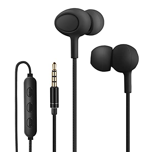 Yiwiso Schlaf Kopfhörer, SchlafKopfhörer mit Kabel für Seitenschläfer, Kleine Gehörgange, In Ear Ohrhörer mit Mikrofon für Schlafen, Schwarz Yiwiso Schlaf Kopfhörer, SchlafKopfhörer mit Kabel für Seitenschläfer, Kleine Gehörgange, In Ear Ohrhörer mit Mikrofon für Schlafen, Schwarz von Yiwiso