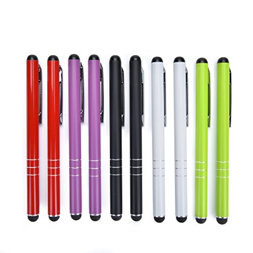 Yizhet 10x Eingabestift Stylus Stift Touch Pen Touchstift Universal für iPhone iPad Samsung und Alle Smartphone Handy Tablet mit kapazitiven Touchscreen (3-Ring Version) von Yizhet