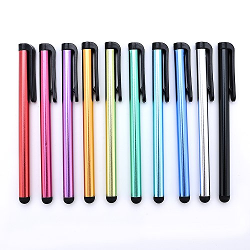 Yizhet 10x Universal Stylus Stift Touch Pen Eingabestift mit Clip Design für iPhone iPad Samsung Galaxy und alle Smartphone Handy Tablet mit kapazitiven Touchscreen (10 Stücke) von Yizhet