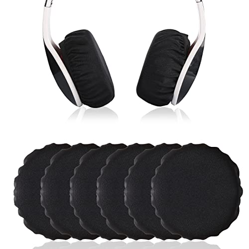 Yizhet 6 Stücke Dehnbare waschbare Kopfhörer-Abdeckungen aus Strickstoff Ohrpolster Abdeckungen Earpads Cover für Kopfhörer Ohrmuscheln Headset Ohrpolster (9 bis 10.5 cm) von Yizhet