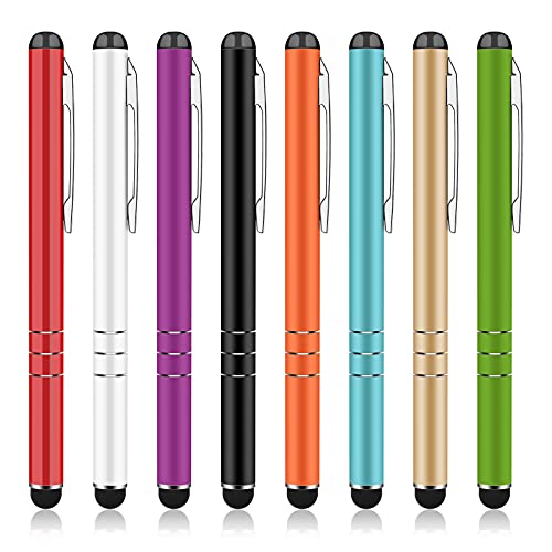 Yizhet 8X Eingabestift Stylus Stift Touch Pen Touchstift Universal für iPhone iPad Samsung und Alle Smartphone Handy Tablet mit kapazitiven Touchscreen (8Stk. 3-Ring Version) von Yizhet