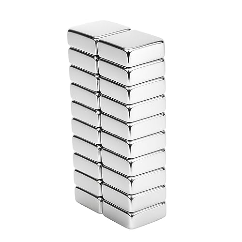 Yizhet Mini Magnete Rechteckig Neodym Magnet, 10x10x4 mm Kleine Magnete für Magnettafel, Kühlschrank, Whiteboard, Tafel, Pinnwand, 20 Stück von Yizhet