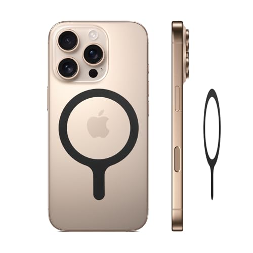 YjkjYii 4 Stück für MagSafe Aufkleber,Universal Ring für MagSafe Ring,für MagSafe Sticker 360,Kompatibel mit iPhone iPad Samsung und mehr Smartphone -Schwarz(The Mag-Safe Sticker No Magnets) von YjkjYii