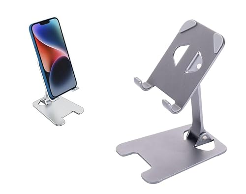 YjkjYii Handy Ständer,Verstellbare Handy Halterung,Faltbarer Handyhalterung,Kohlenstoffstahl Handyständer - Silber YjkjYii Handy Ständer,Verstellbare Handy Halterung,Faltbarer Handyhalterung,Kohlenstoffstahl Handyständer - Silber von YjkjYii