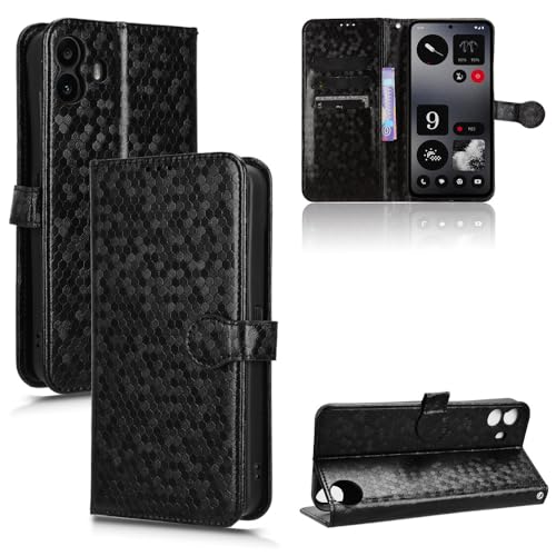 YjkjYii Hülle für Nothing CMF Phone 1 Case,[Hochwertiges PU Leder][Kartenfach] Klapphülle Schutzhülle,Handyhülle mit Nothing CMF Phone 1 - Schwarz von YjkjYii