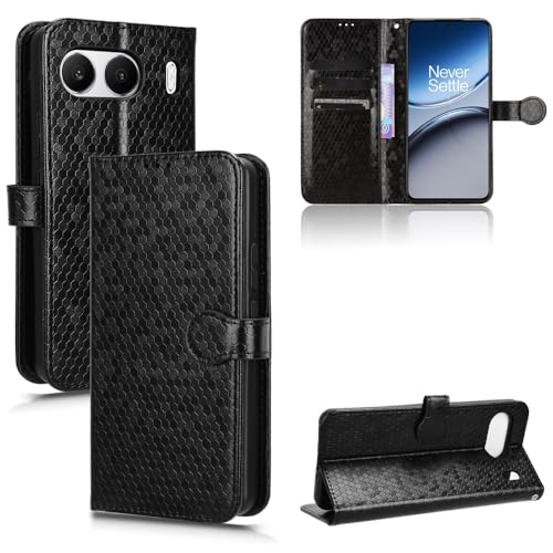 YjkjYii Hülle für Oneplus Nord 4 Case,[Hochwertiges PU Leder][Kartenfach] Klapphülle Schutzhülle,Handyhülle mit Oneplus Nord 4 - Schwarz von YjkjYii