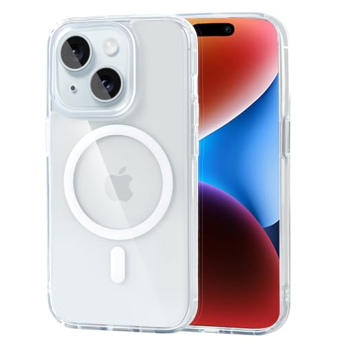 Ykasia Für iPhone 15 Plus 6,7 Zoll Hülle, Kratzfeste Rückseite, Schutzhülle Cover, Vergilbungsbeständig, Magnetisches Handyhülle Case Für iPhone 15 Plus (Durchsichtig) von Ykasia